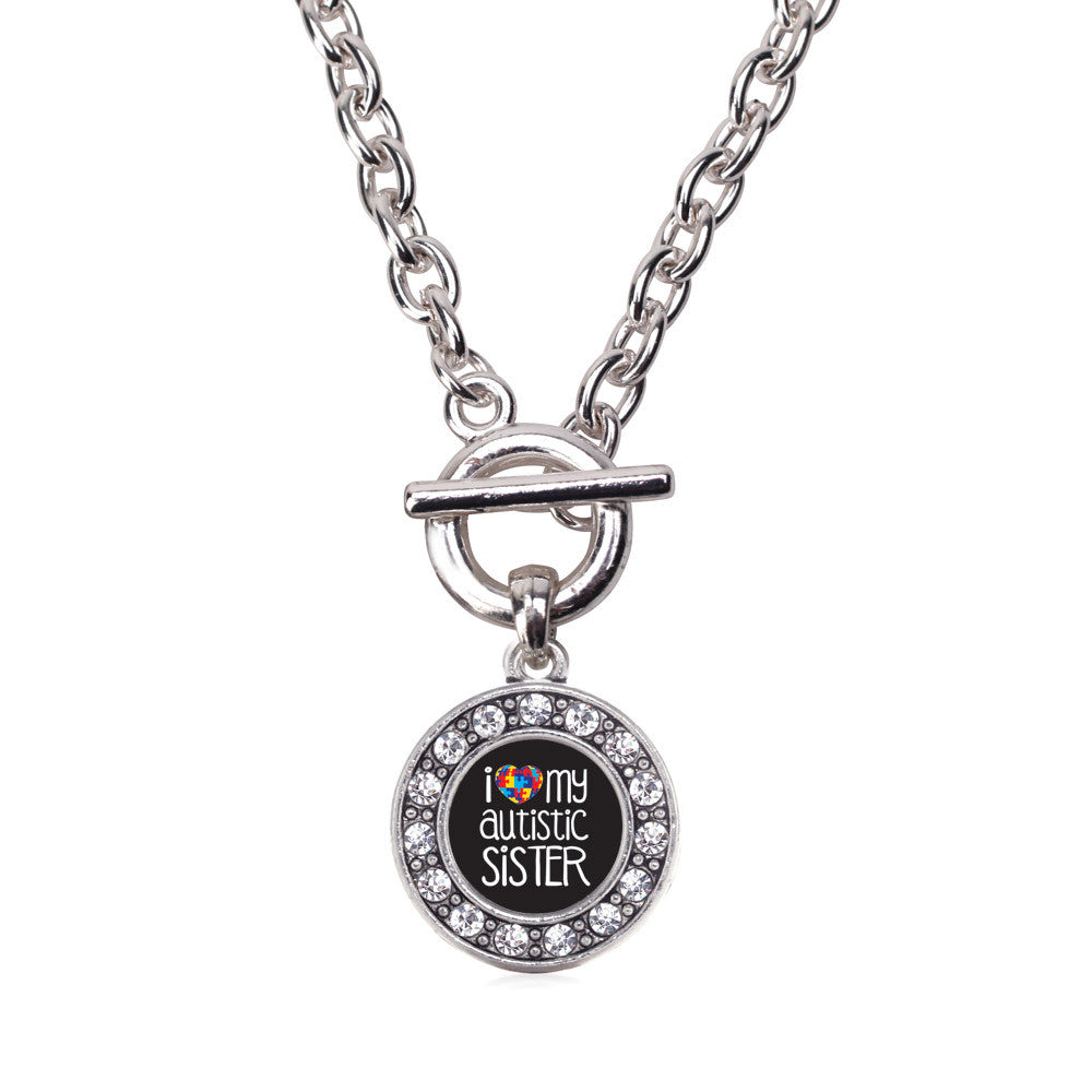 I Love My Autistic Sister Circle Charm