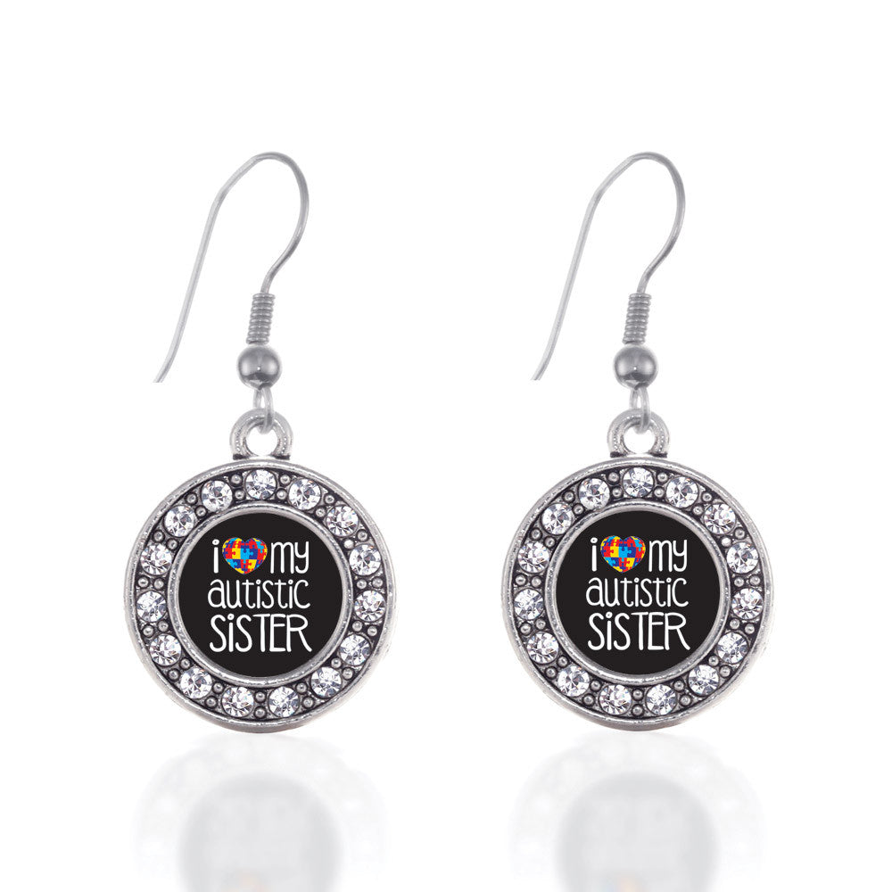 I Love My Autistic Sister Circle Charm