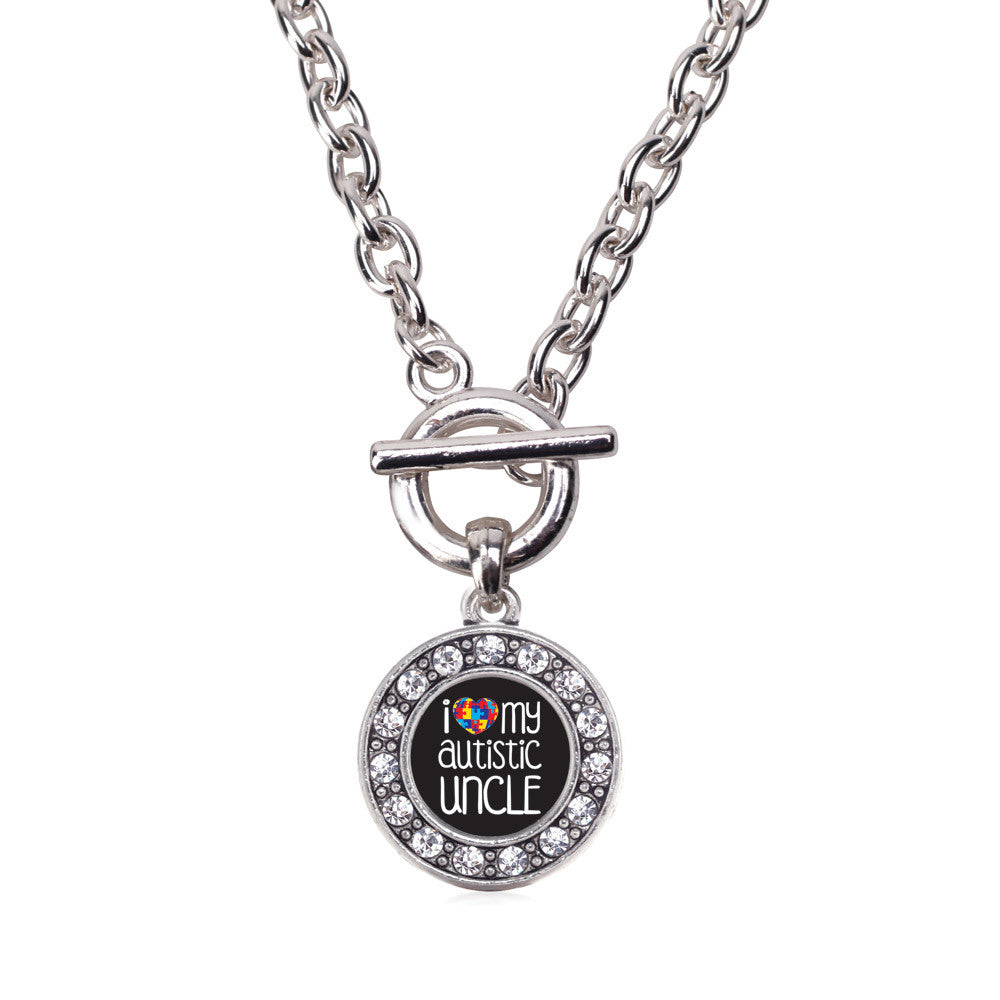 I Love My Autistic Uncle  Circle Charm