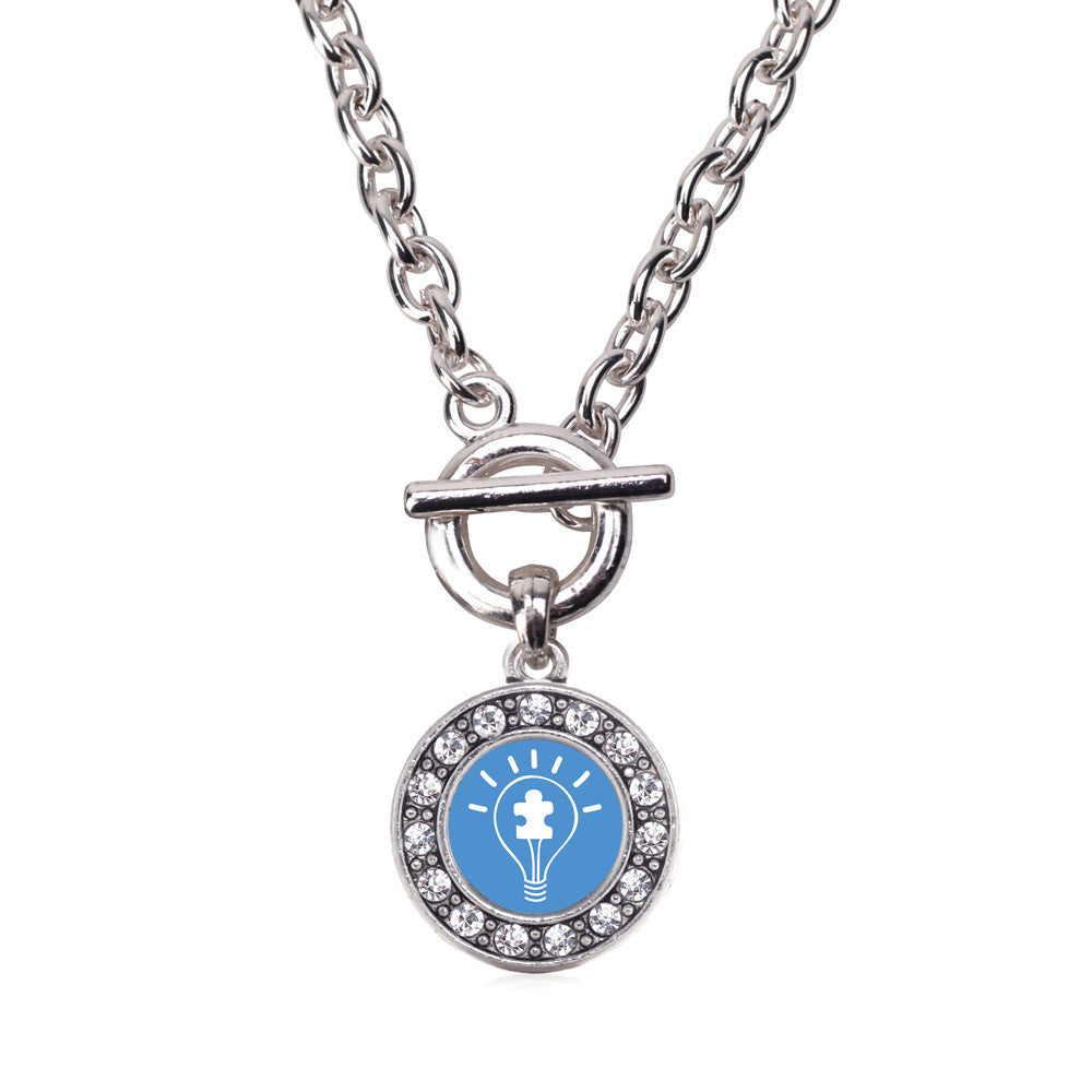 Light Bulb Autism Awareness  Circle Charm