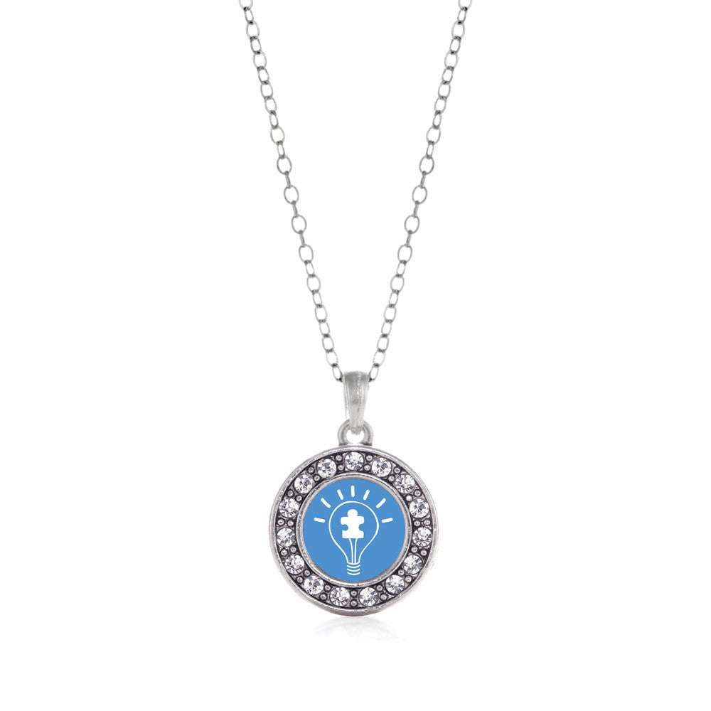 Light Bulb Autism Awareness  Circle Charm