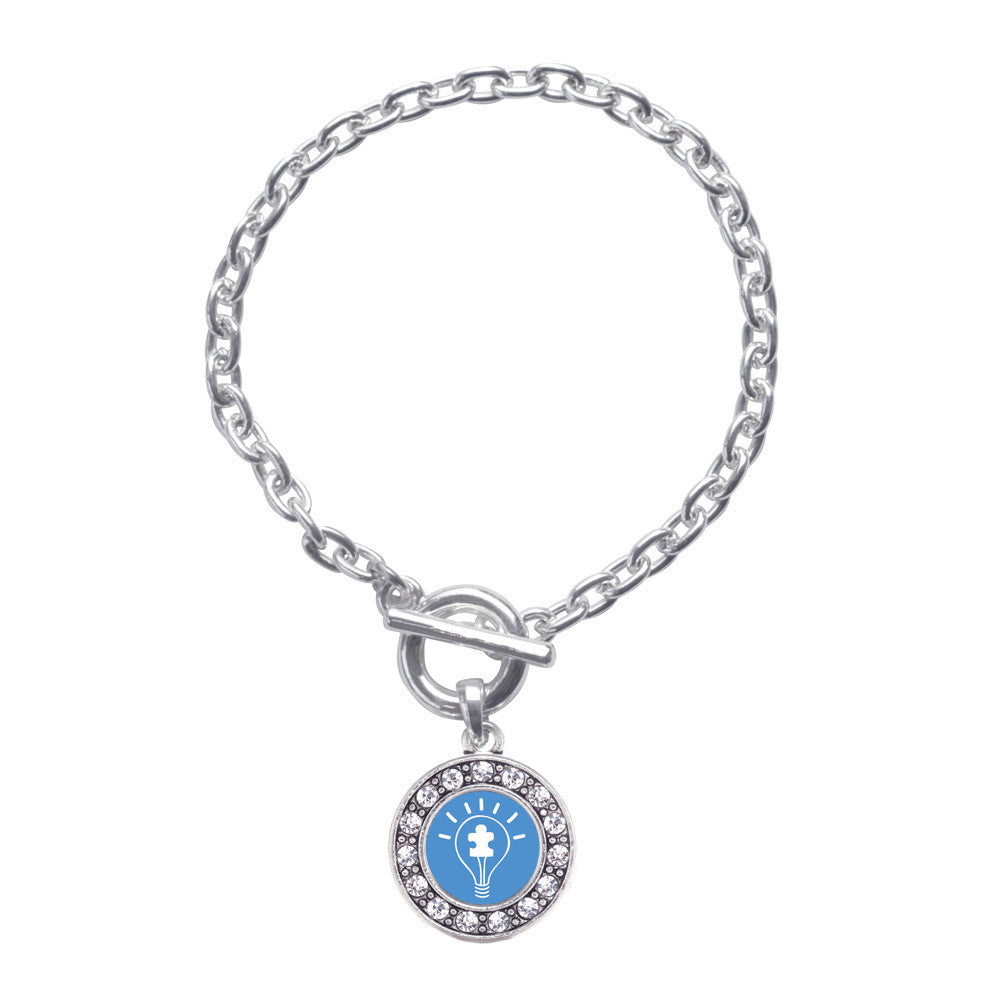 Light Bulb Autism Awareness  Circle Charm
