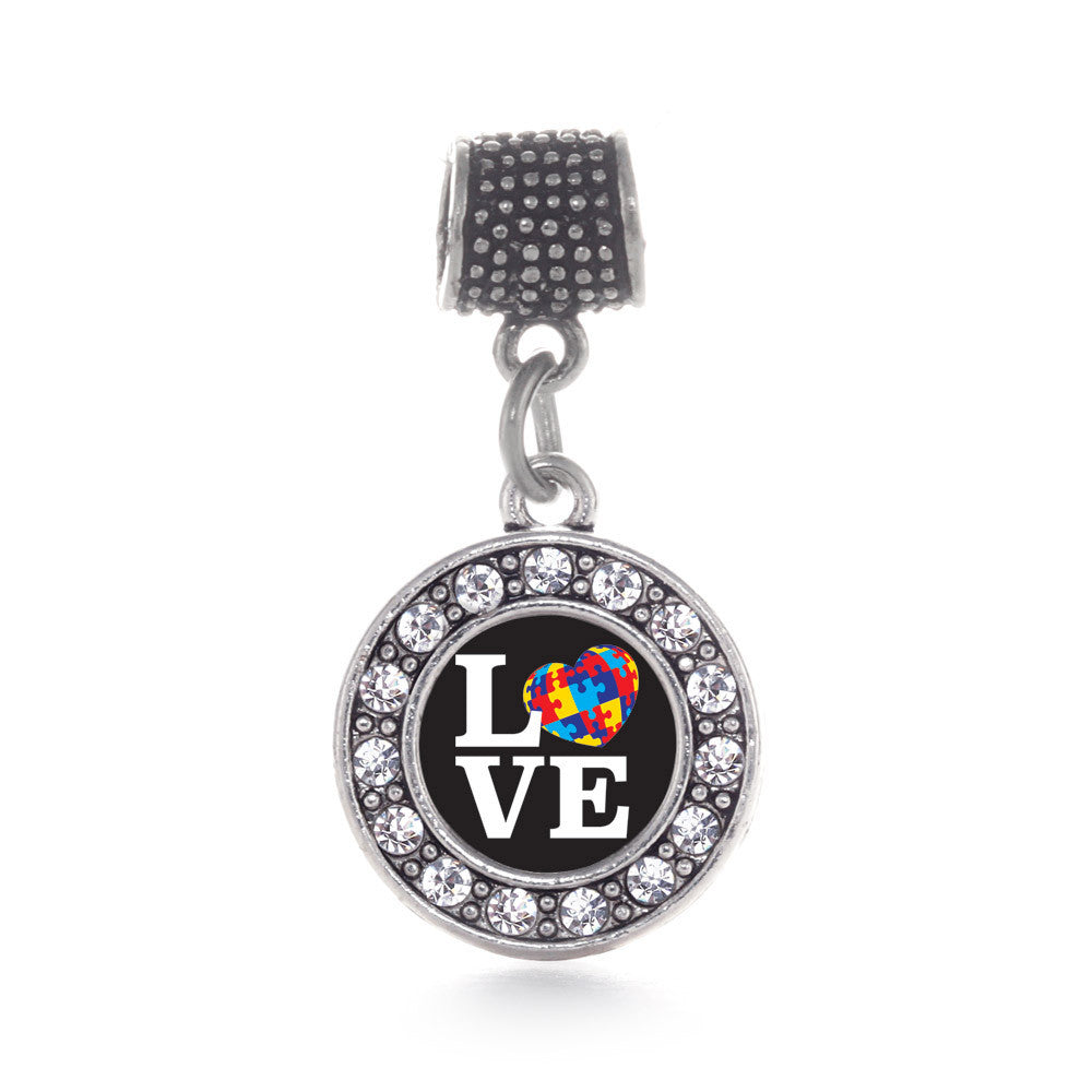 Love Autism Awareness Circle Charm