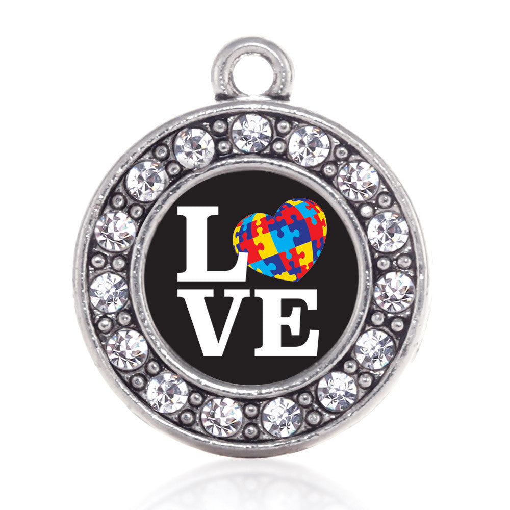 Love Autism Awareness Circle Charm