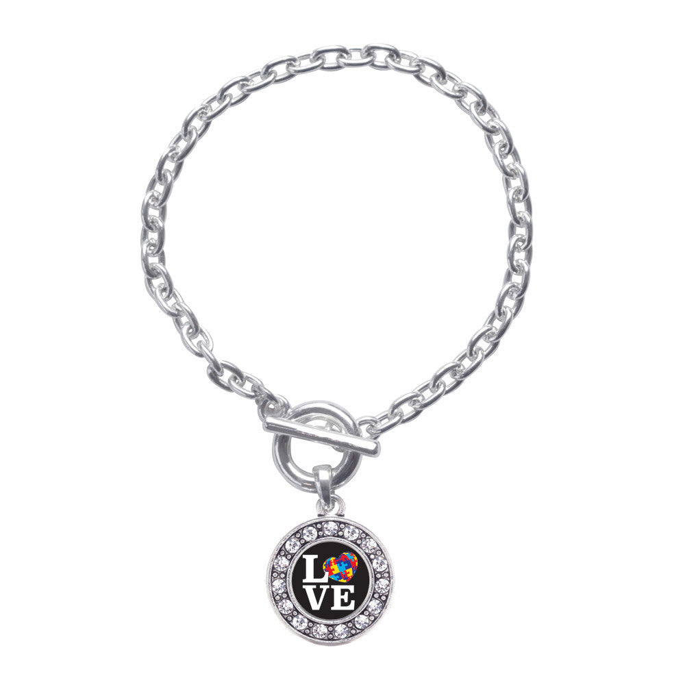 Love Autism Awareness Circle Charm