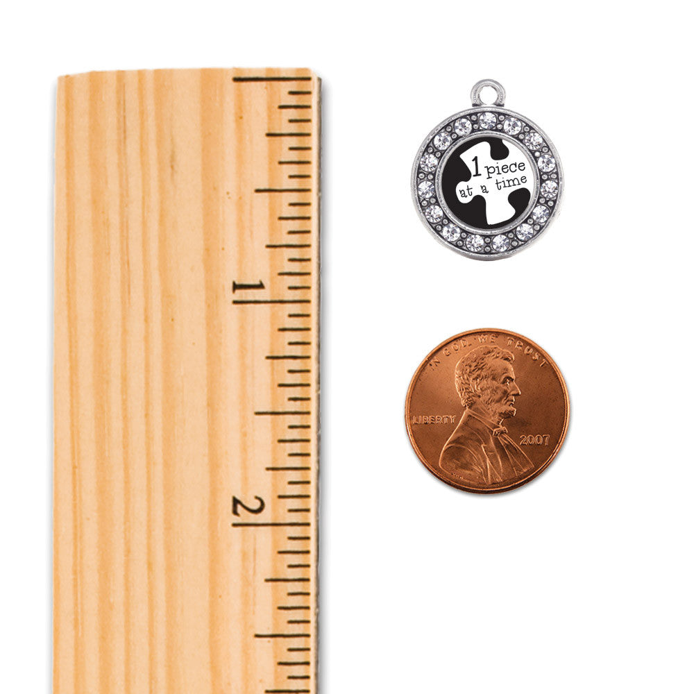One Piece at a Time Autism Awareness Circle Charm