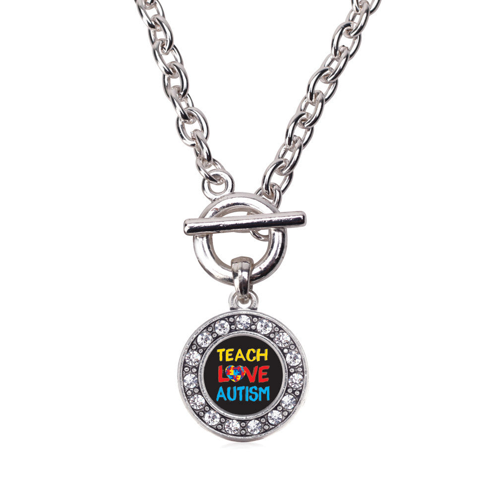 Teach Love Autism Awareness Circle Charm