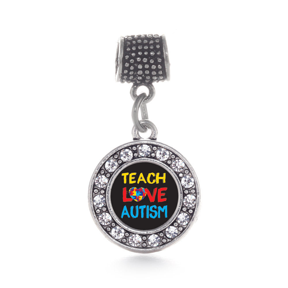 Teach Love Autism Awareness Circle Charm