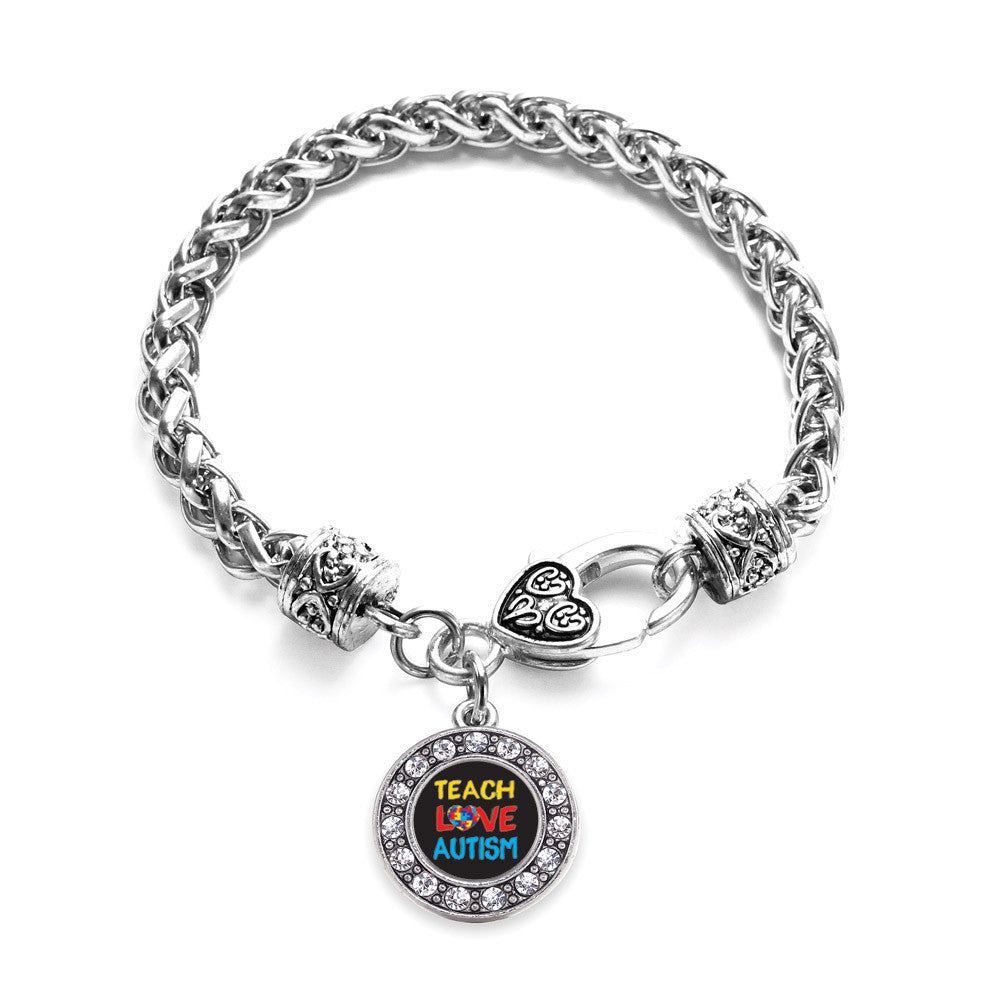 Teach Love Autism Awareness Circle Charm