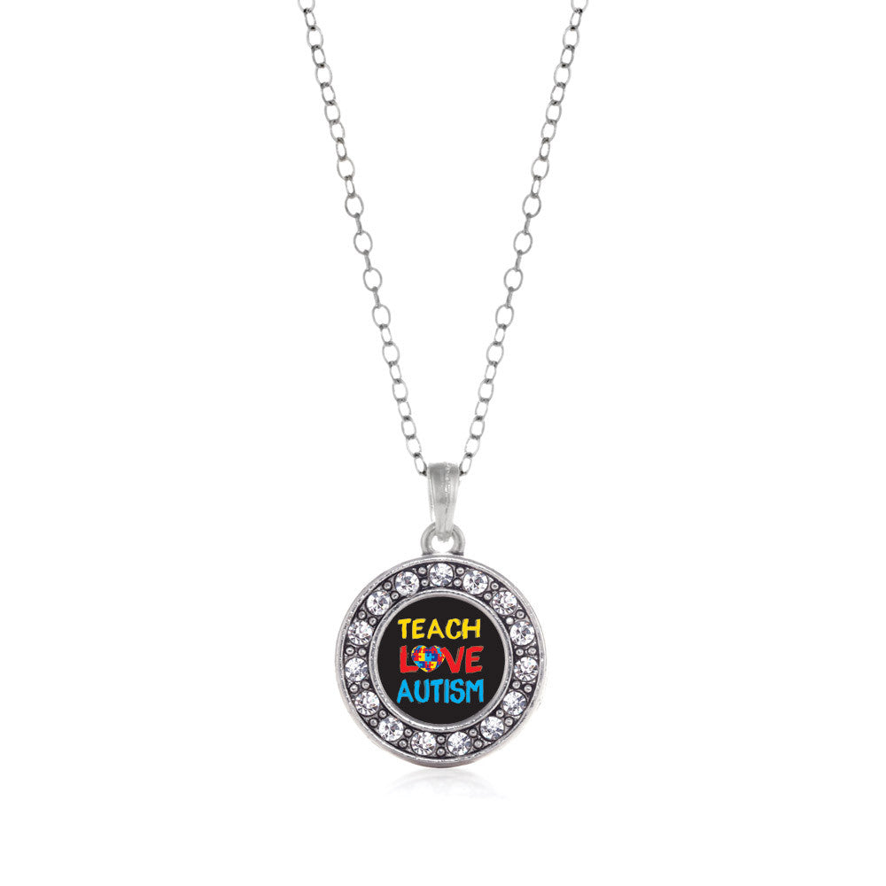 Teach Love Autism Awareness Circle Charm