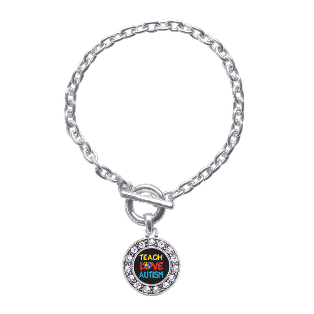 Teach Love Autism Awareness Circle Charm