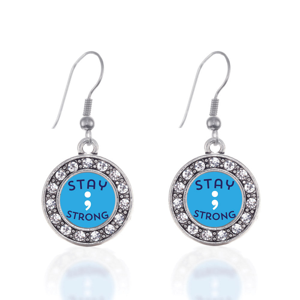 Stay Strong Semicolon Movement Circle Charm