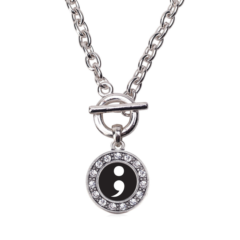 Semicolon Movement Circle Charm