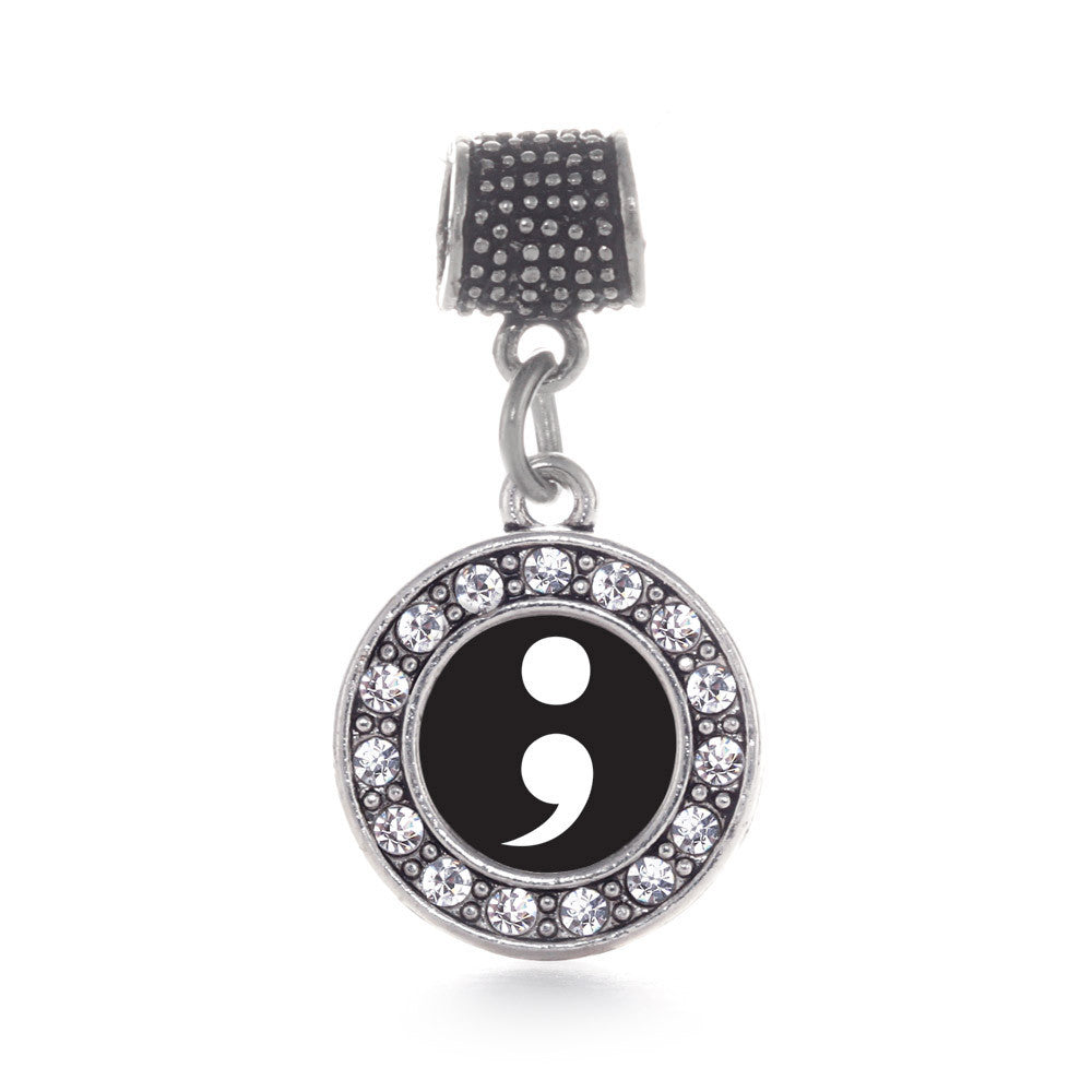 Semicolon Movement Circle Charm