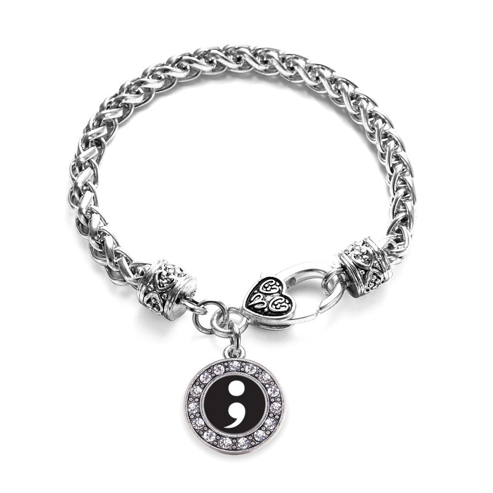 Semicolon Movement Circle Charm