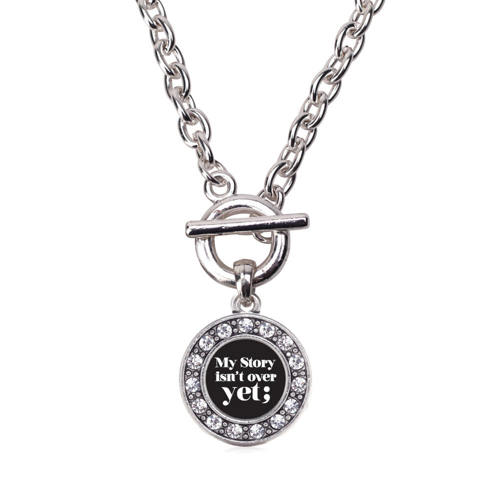 My Story Isn't Over Yet Semicolon Movement  Circle Charm