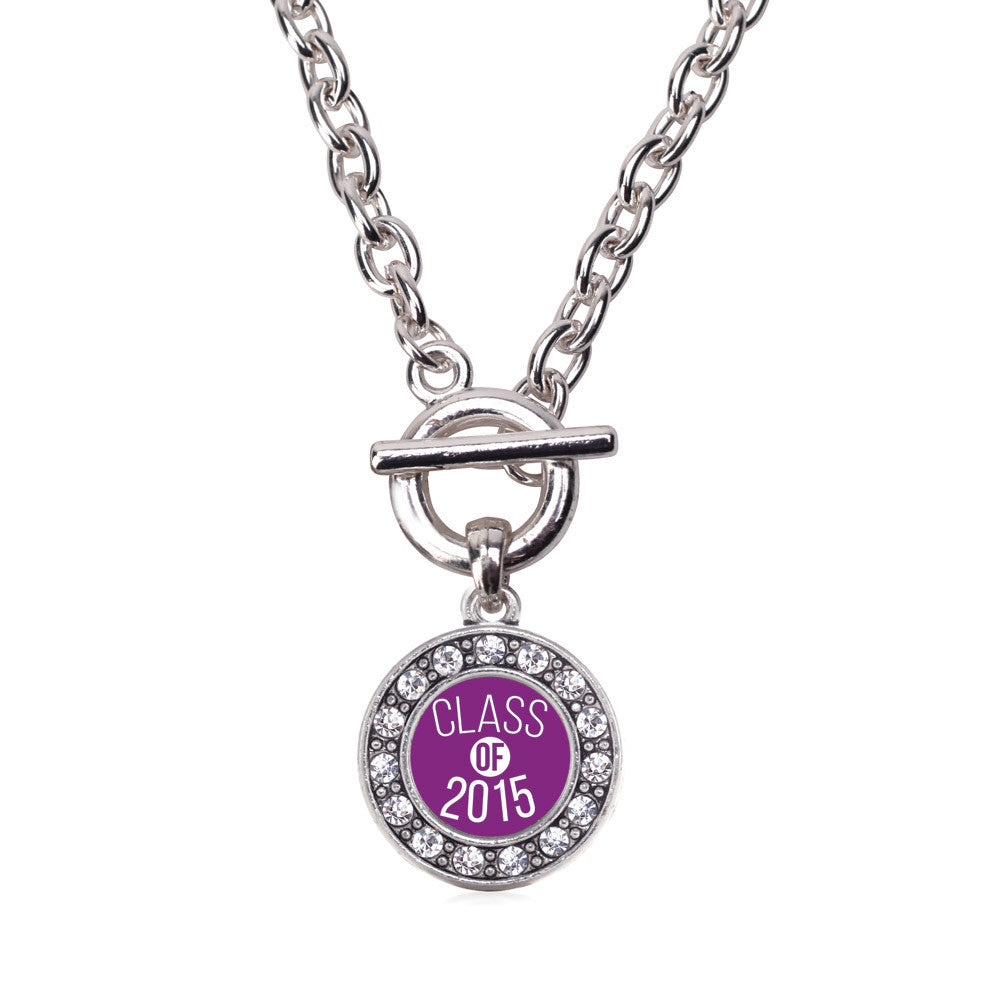Class of 2015 Purple Circle Charm