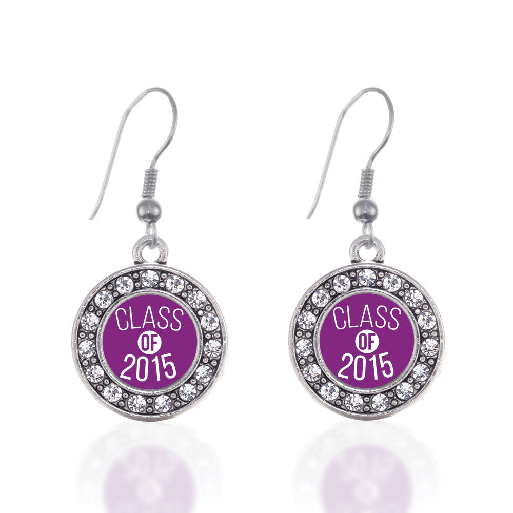 Class of 2015 Purple Circle Charm