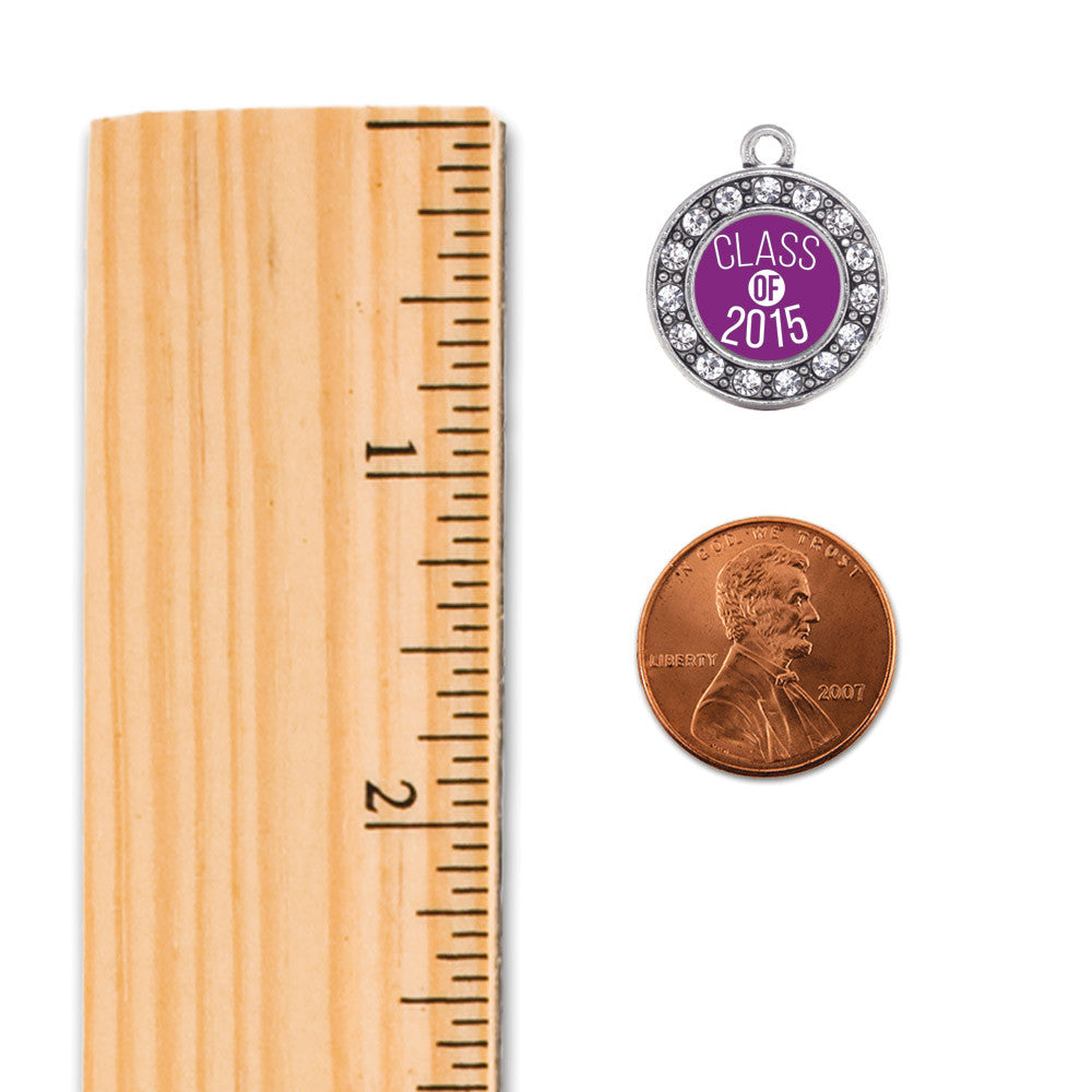 Class of 2015 Purple Circle Charm