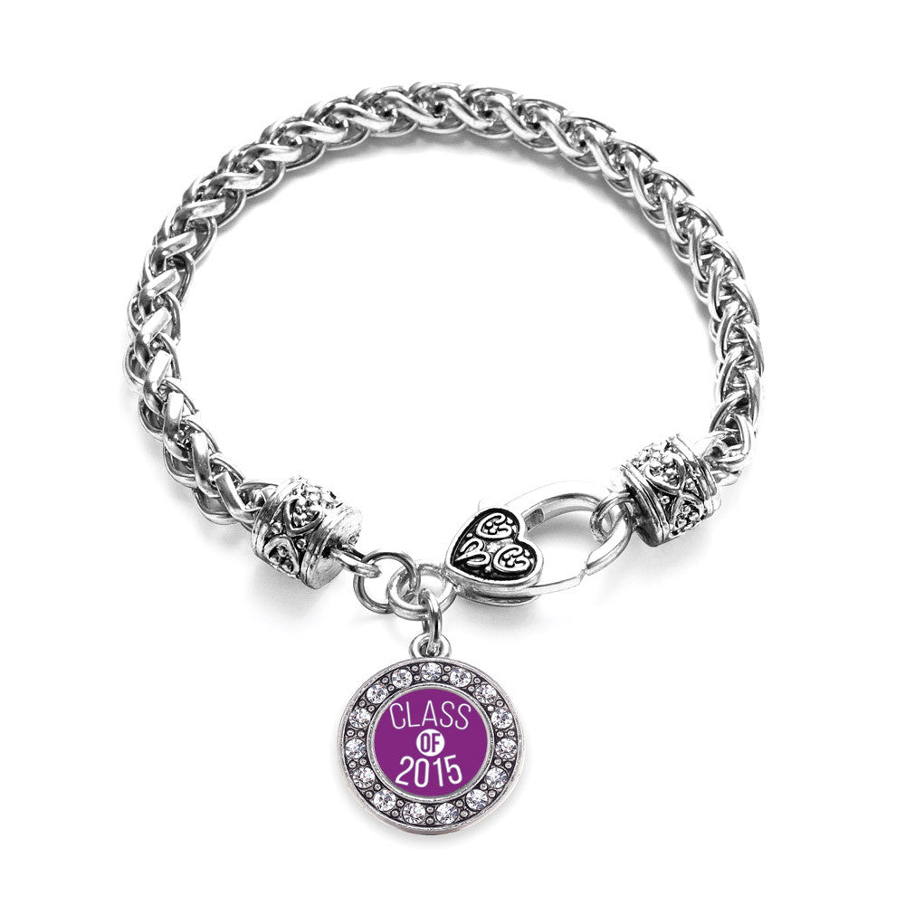 Class of 2015 Purple Circle Charm