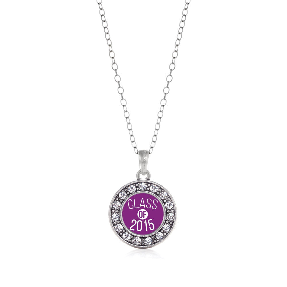 Class of 2015 Purple Circle Charm