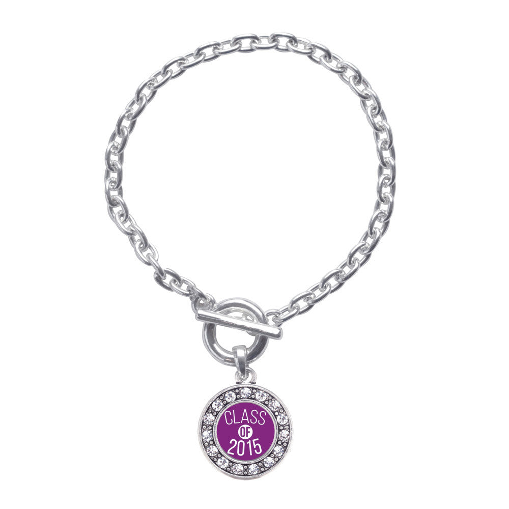 Class of 2015 Purple Circle Charm