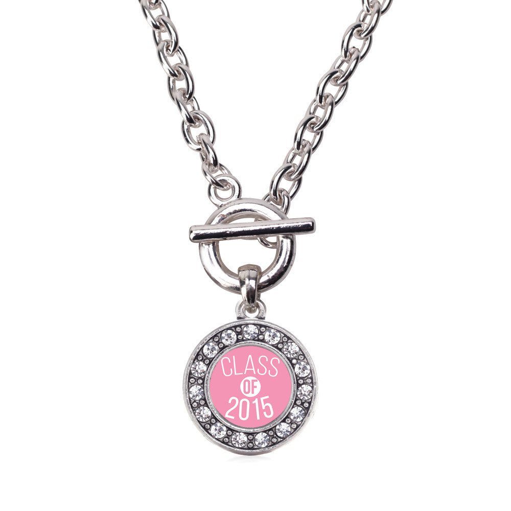 Class of 2015 Light Pink Circle Charm