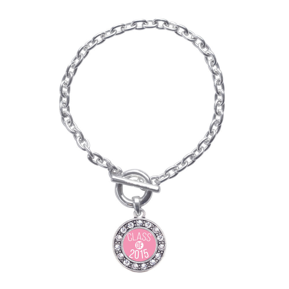 Class of 2015 Light Pink Circle Charm