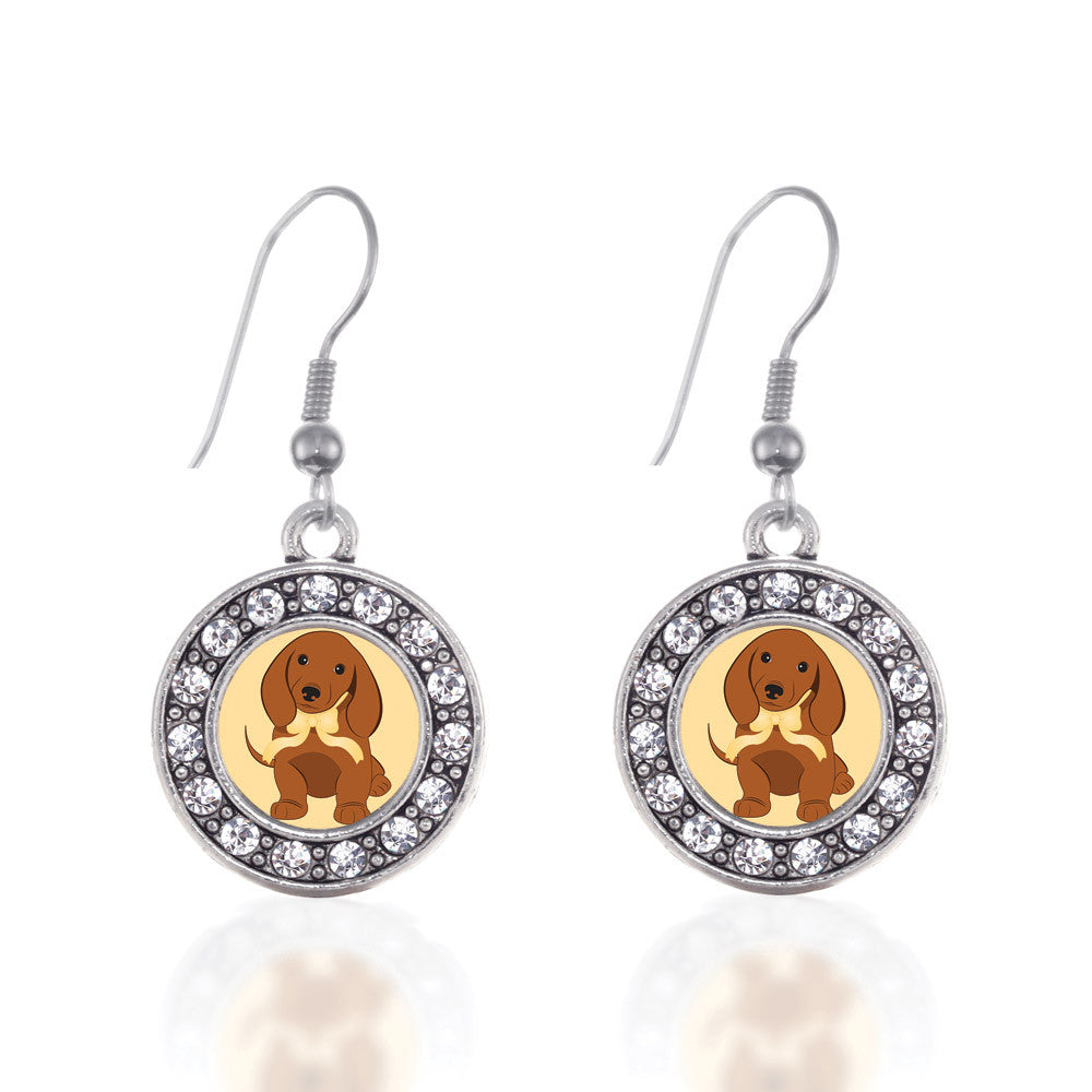 Cute Little Dachshund Circle Charm