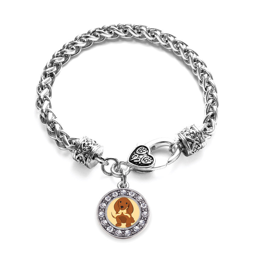Cute Little Dachshund Circle Charm