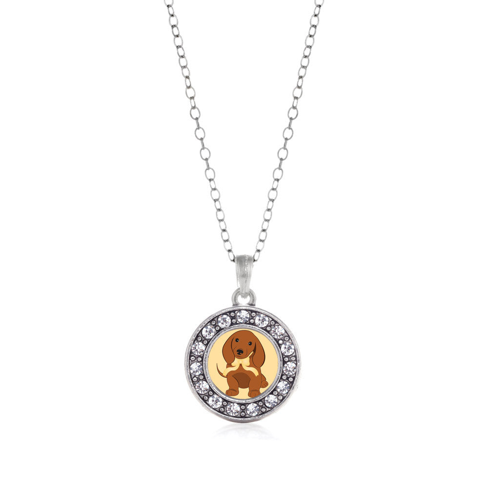 Cute Little Dachshund Circle Charm
