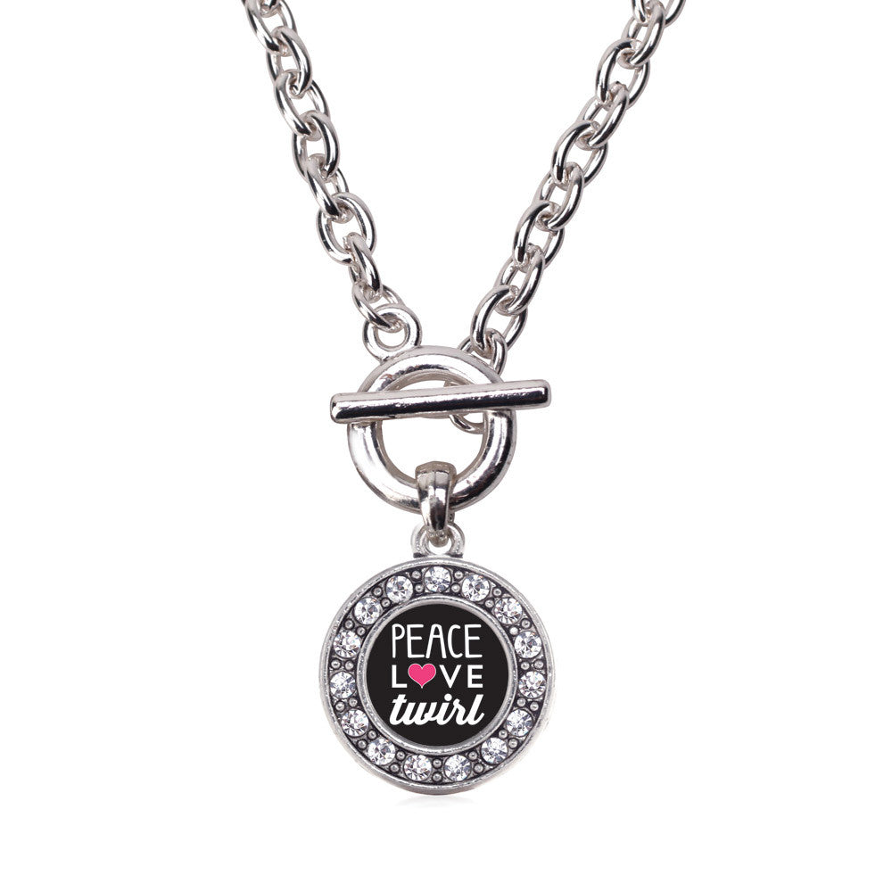 Peace Love Twirl  Circle Charm