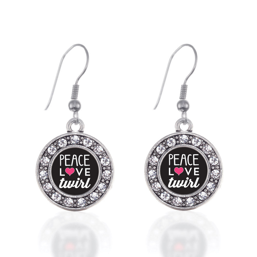 Peace Love Twirl  Circle Charm