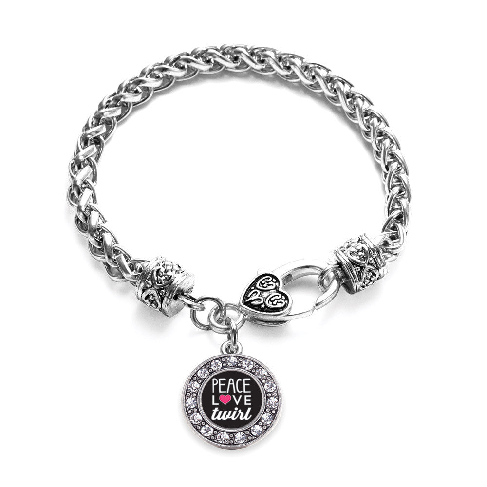 Peace Love Twirl  Circle Charm