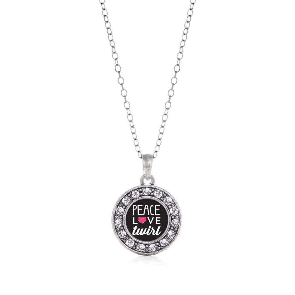 Peace Love Twirl  Circle Charm