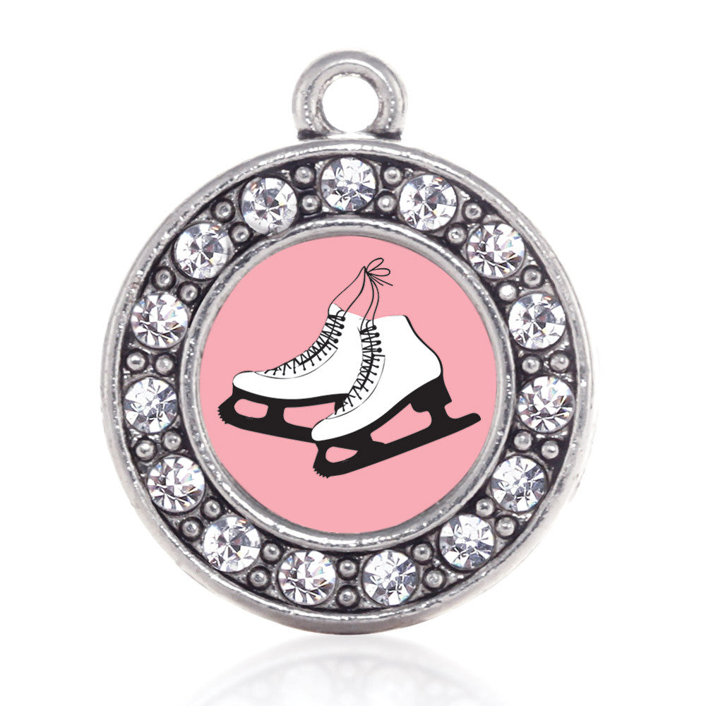Figure Skates Circle Charm
