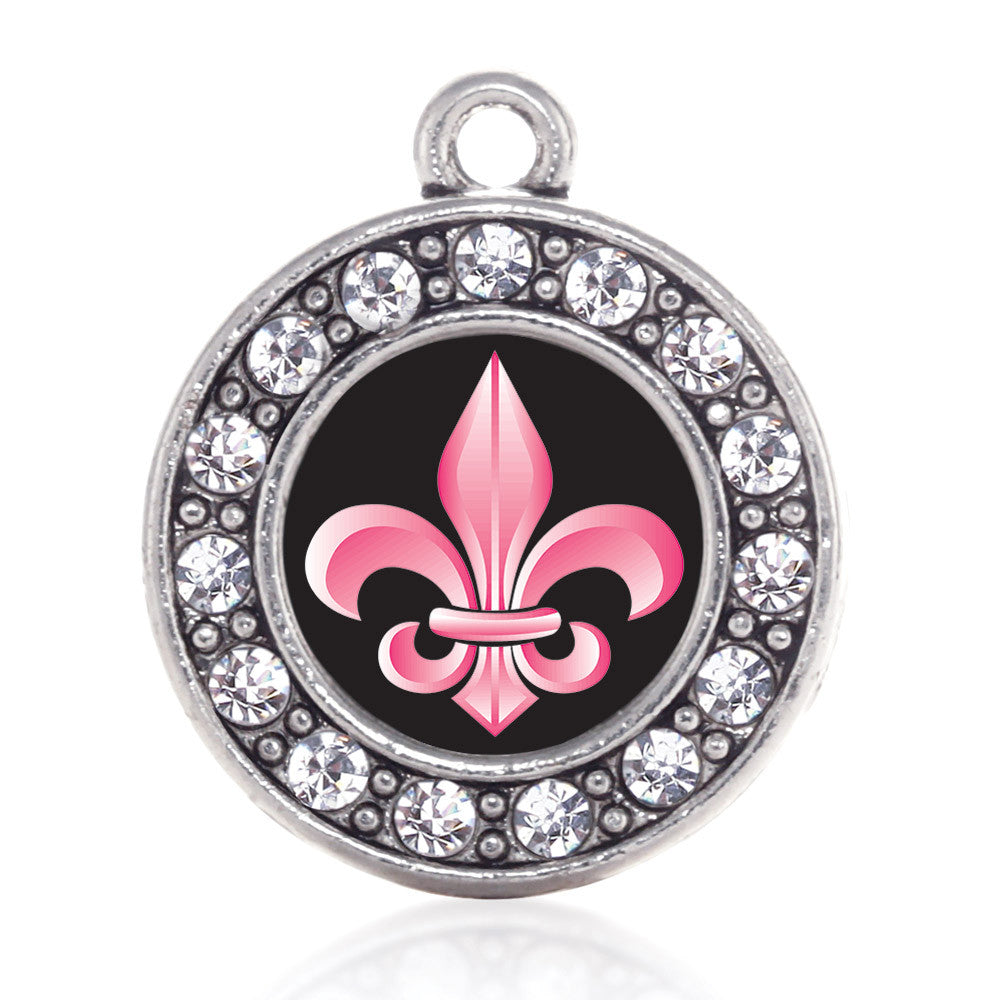 Fleur De Lis Circle Charm