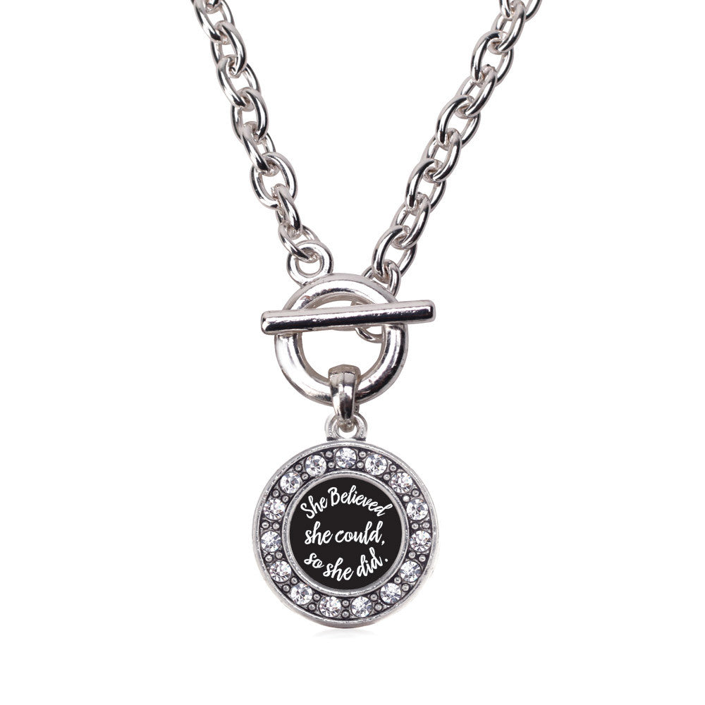 So She Did Circle Charm
