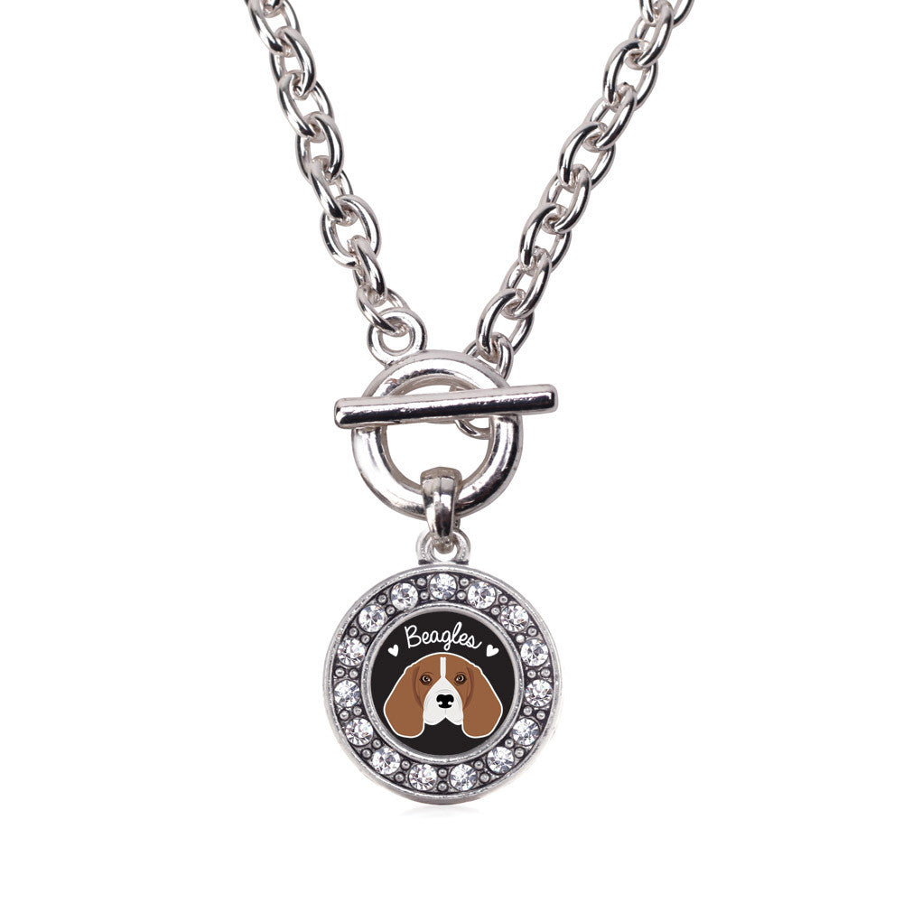Beagle Lover Circle Charm