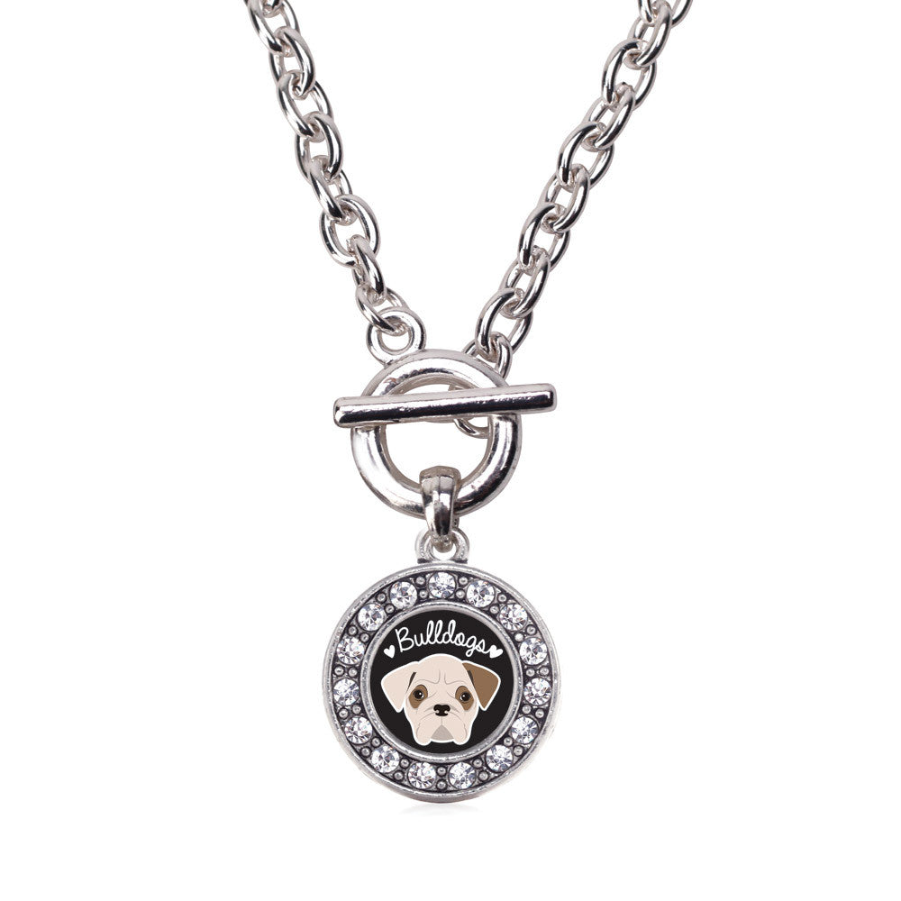 Bulldog Lover Circle Charm
