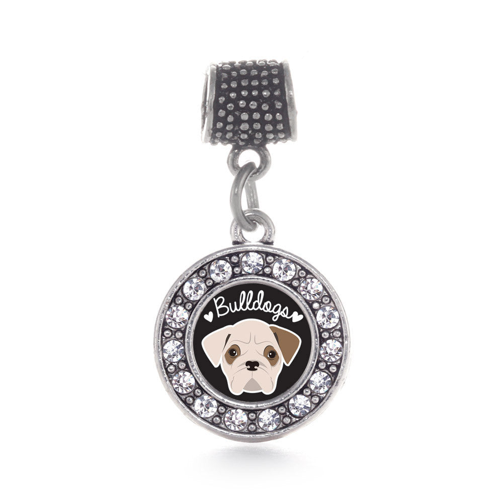 Bulldog Lover Circle Charm