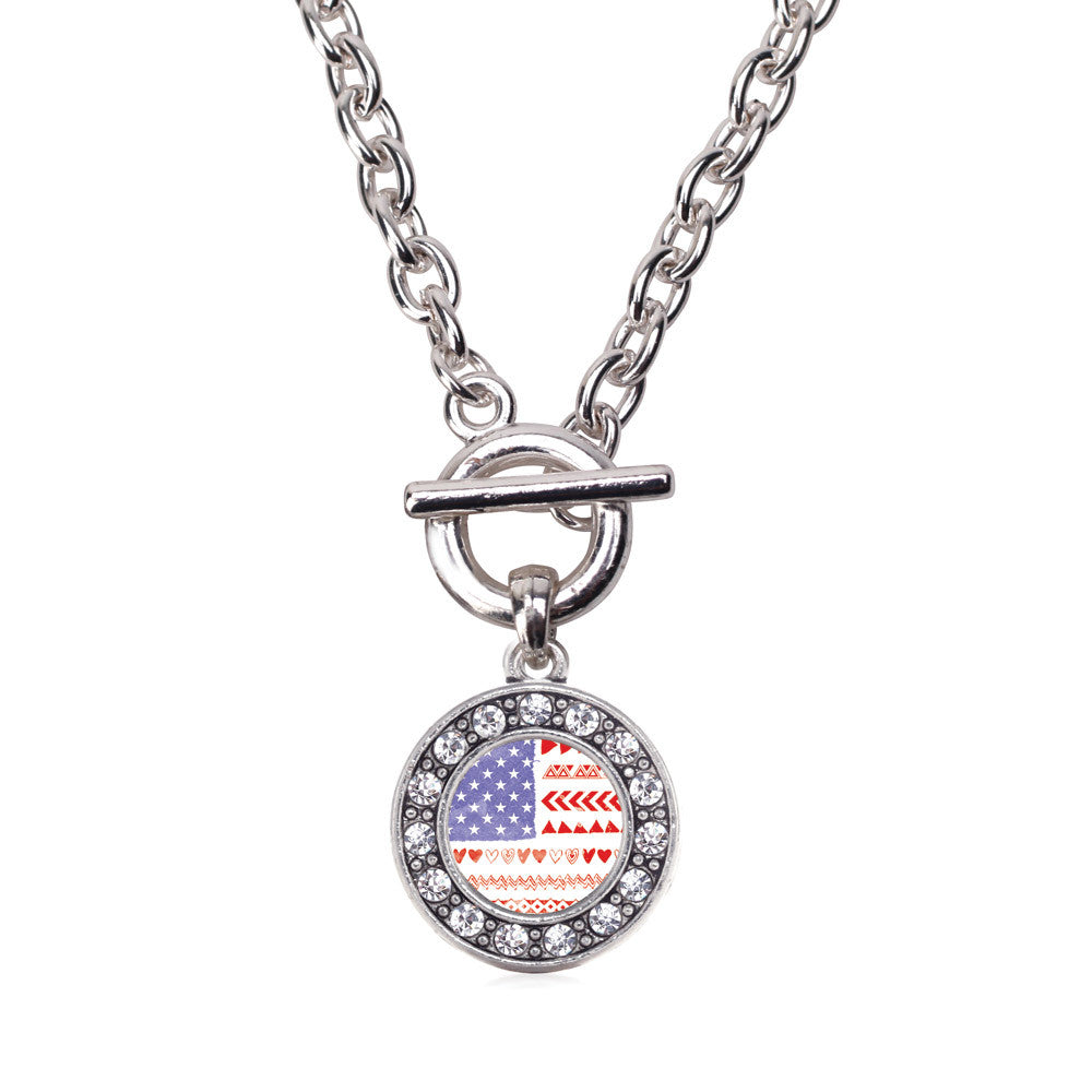 American Flag - Cute Circle Charm