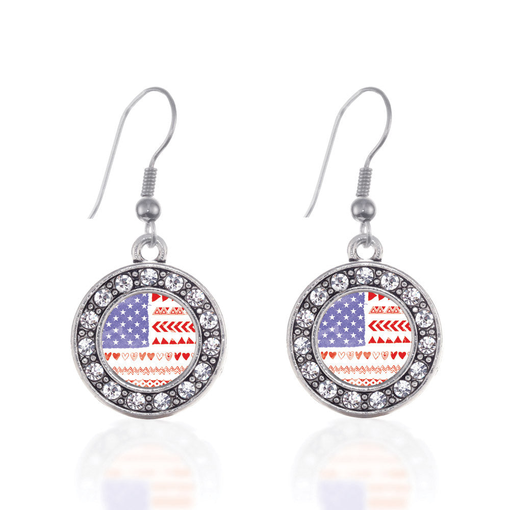 American Flag - Cute Circle Charm