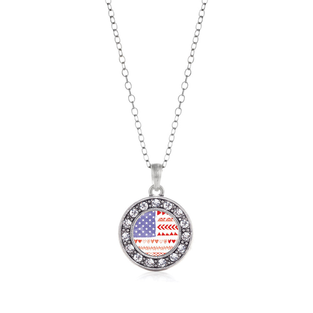 American Flag - Cute Circle Charm