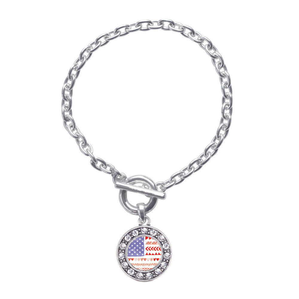 American Flag - Cute Circle Charm