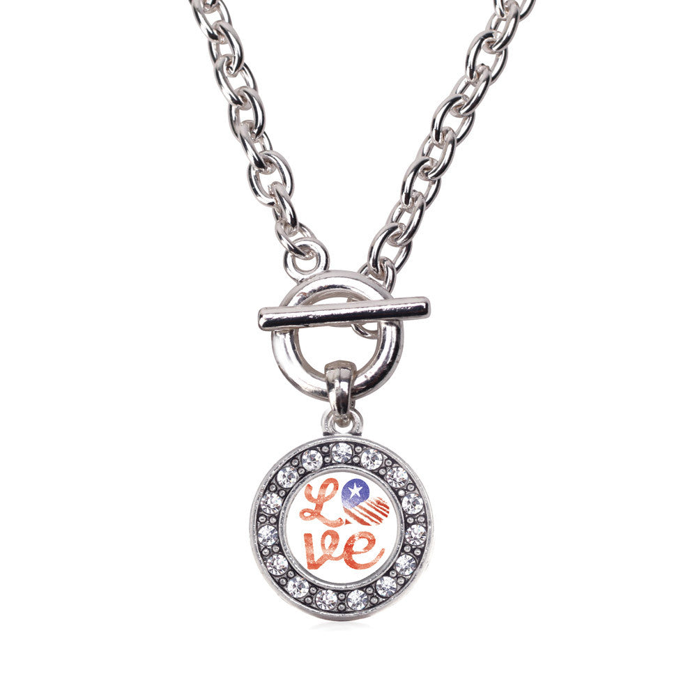 Love USA Circle Charm
