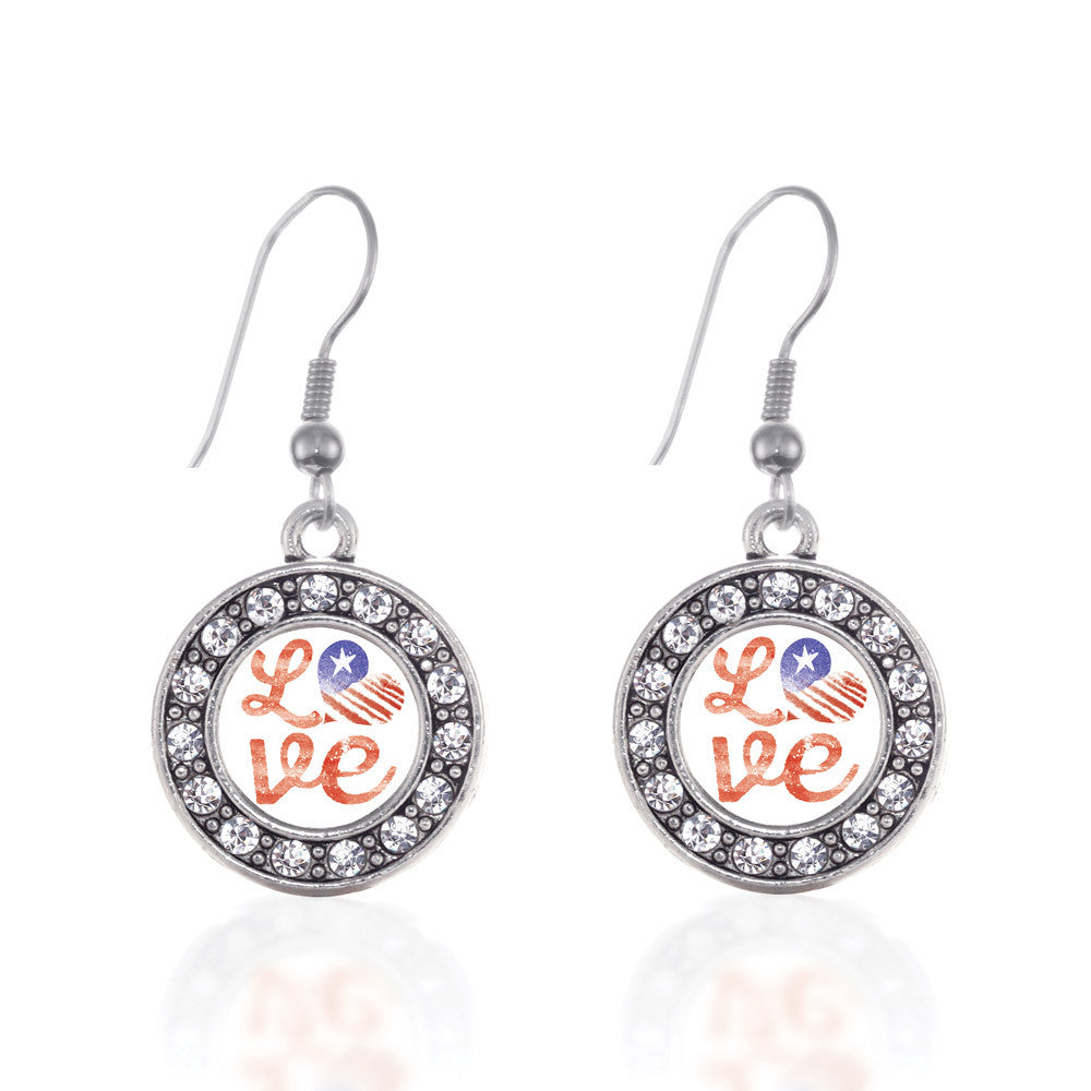 Love USA Circle Charm