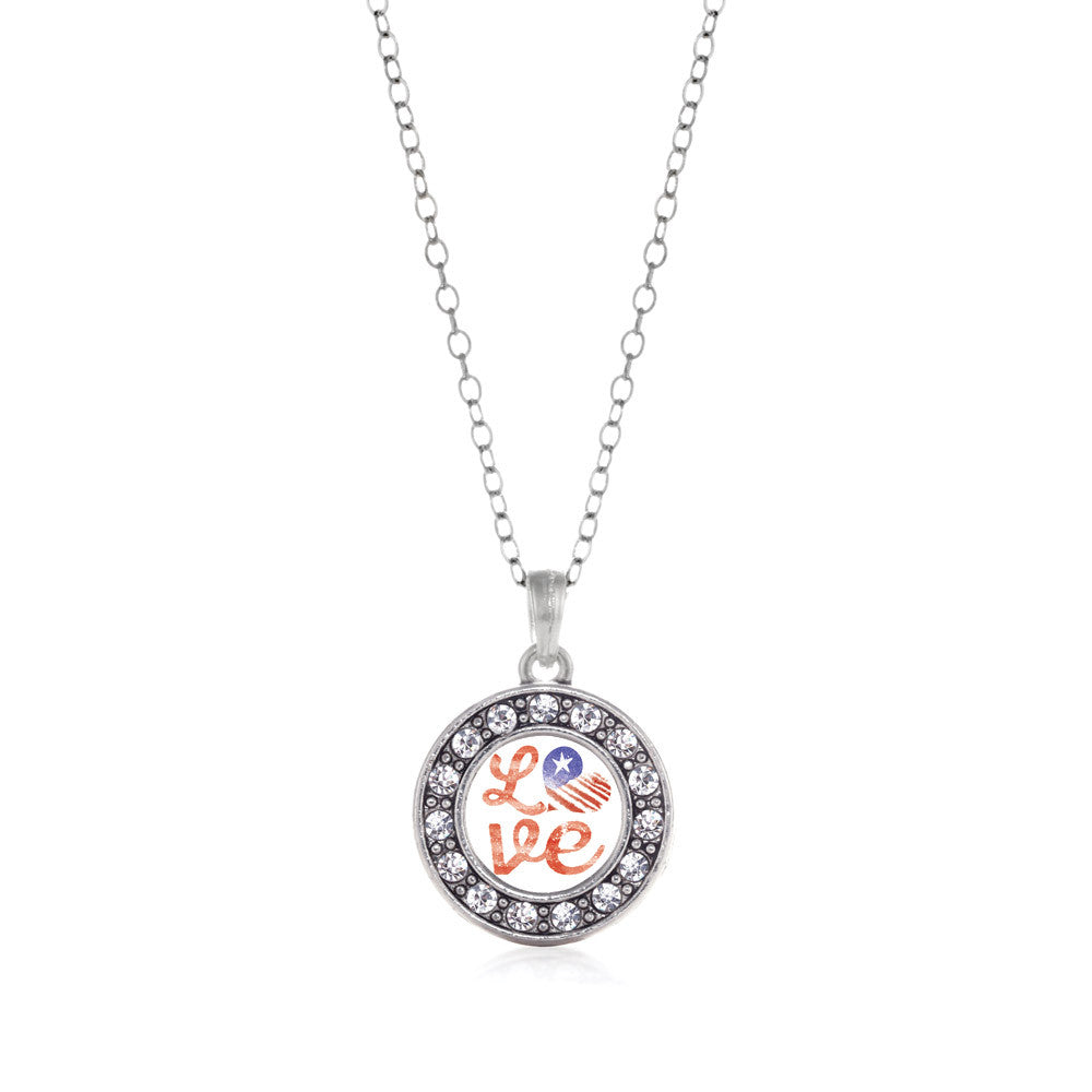 Love USA Circle Charm
