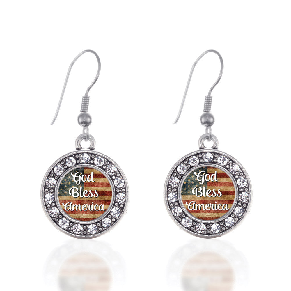God Bless America Circle Charm