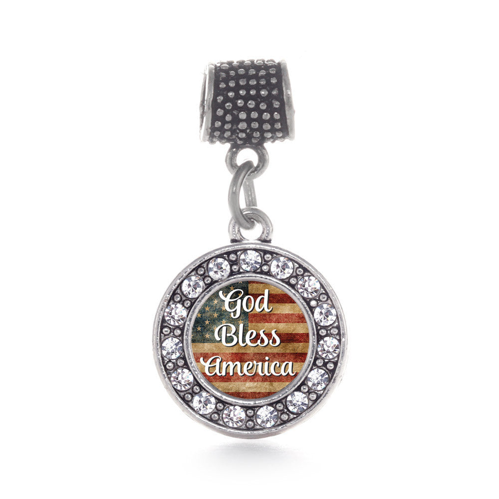 God Bless America Circle Charm